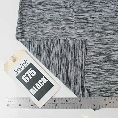 Amazon.com: Space Dye Poly Spandex Performance Knit Fabric (Black